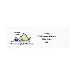 Virginia Moonshine Return Address Labels