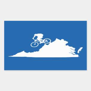 Virginia Mountain Biking Rectangular Sticker