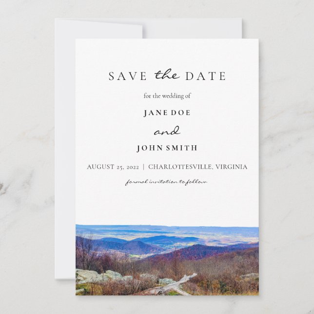 Virginia Mountains Save The Date (Front)