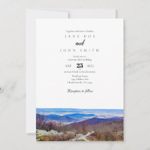 Virginia Mountains Wedding Invitation