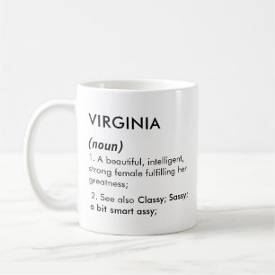 Virginia name, Editable name, Custom name Coffee Mug