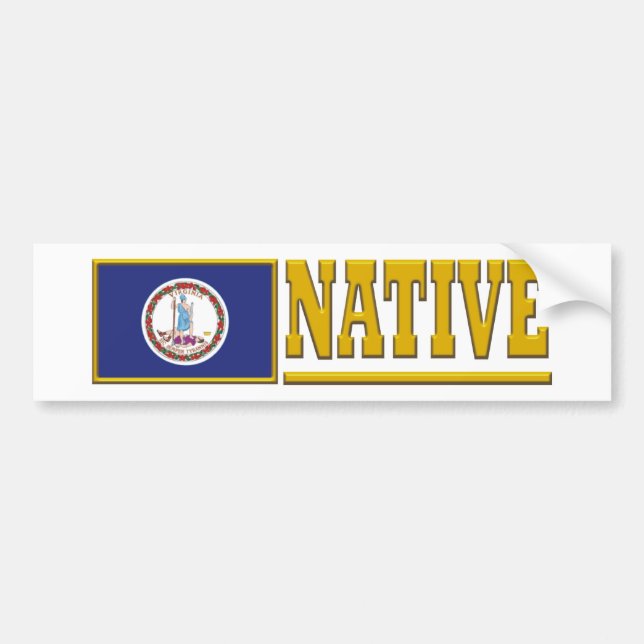 Virginia Native Bumper Sticker (Front)