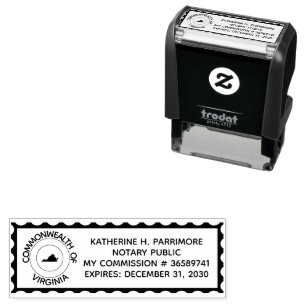 Virginia Notary Self Inking Rubber Stamp