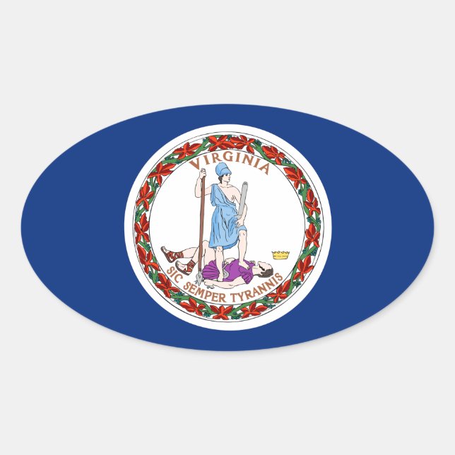 Virginia Oval Sticker (Front)