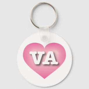 Virginia Pink Fade Heart - Big Love Key Ring