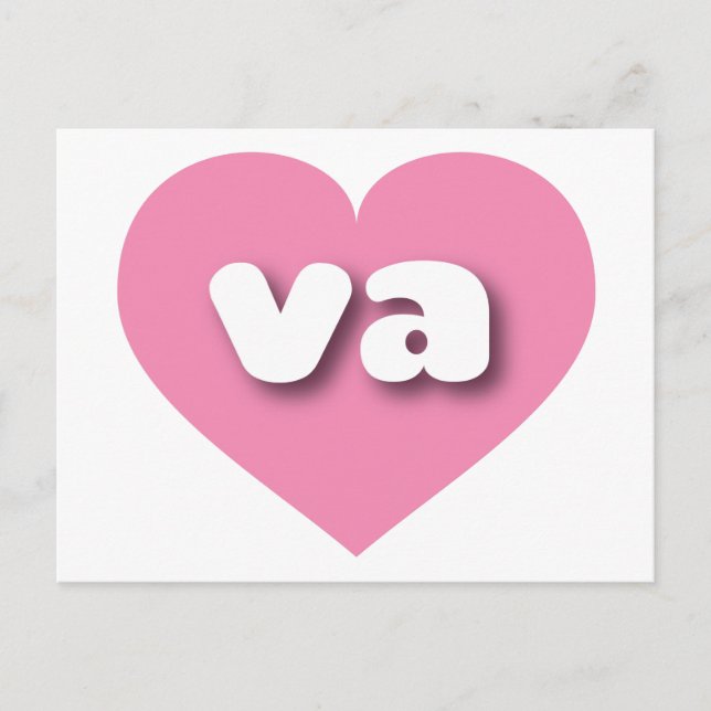 Virginia pink heart - I love va Postcard (Front)