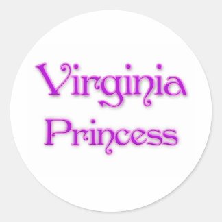 Virginia Princess Classic Round Sticker