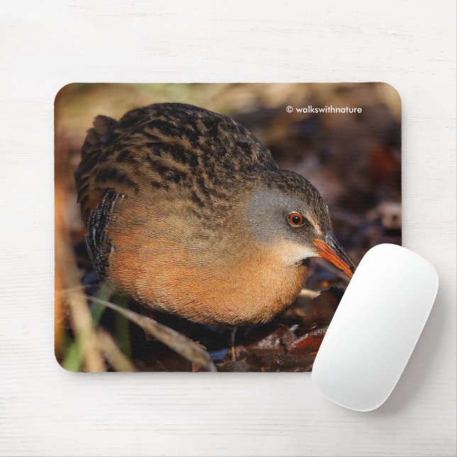 Virginia Rail Waterbird in the Underbrush Mouse Mat (With Mouse)