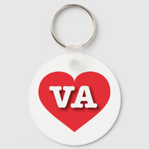 Virginia Red Heart - I love VA Key Ring