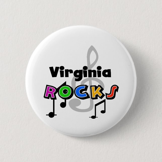 Virginia Rocks 6 Cm Round Badge (Front)