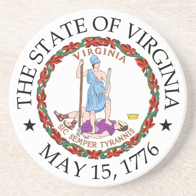 Virginia sign coaster (Front)