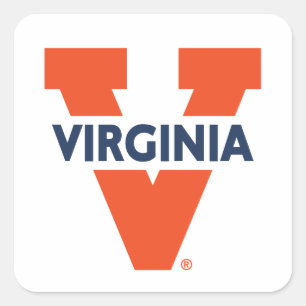 Virginia Split V Square Sticker