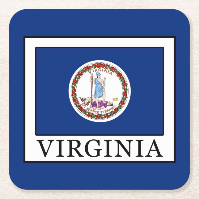 Virginia Square Paper Coaster (Front)