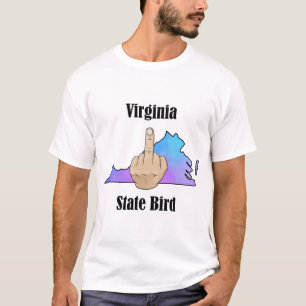 Virginia state bird t-shirt middle finger colour