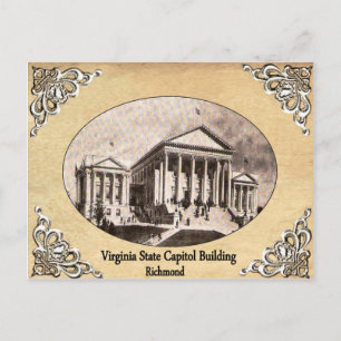 Virginia State Capitol Building Old Postcard