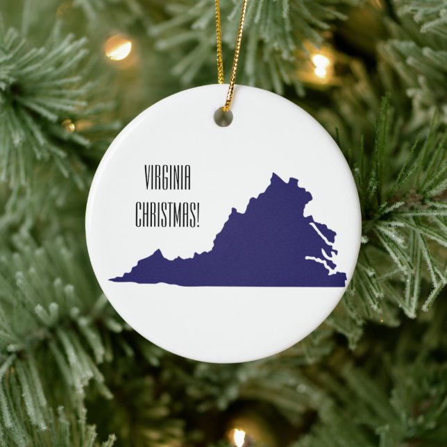 Virginia State Christmas Ceramic Tree Decoration (Tree)