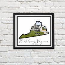 Virginia State Custom Photo PCS Gift