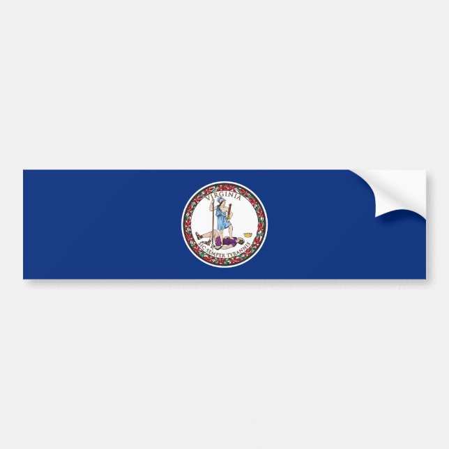 Virginia State Flag Bumper Sticker (Front)