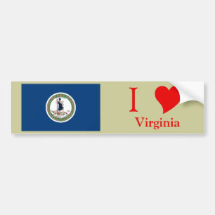 Virginia State Flag Bumper Sticker