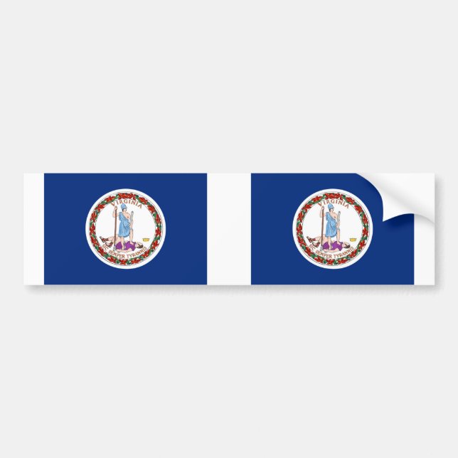 Virginia State flag Bumper Sticker (Front)
