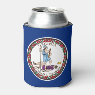 Virginia State Flag Can Cooler