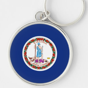 Virginia State Flag Design Key Ring