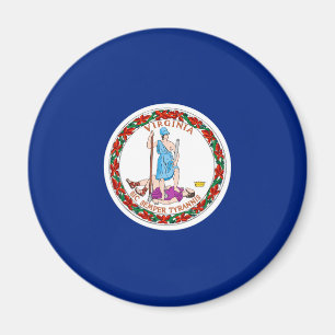 Virginia State Flag Design Magnet