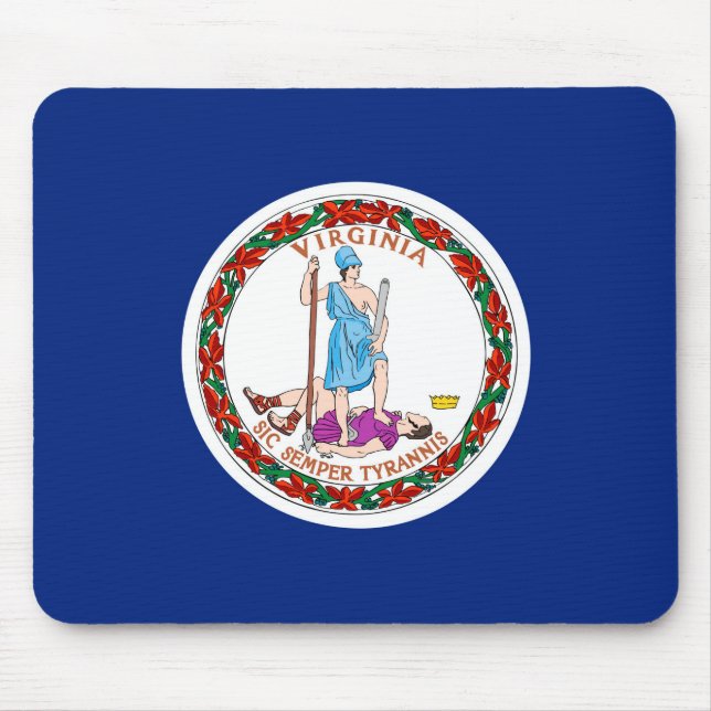 Virginia State Flag Design Mouse Mat (Front)