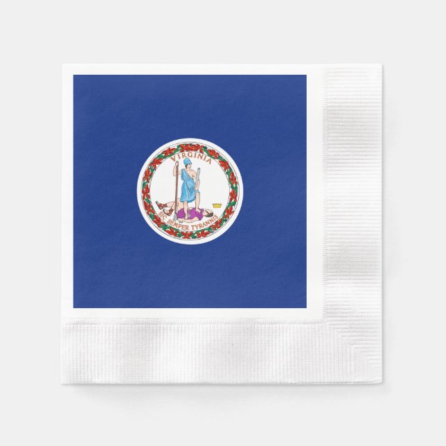 Virginia State Flag Design Napkin (Front)