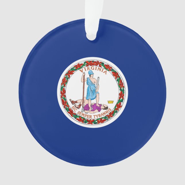 Virginia State Flag Design Ornament (Front)