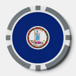 Virginia State Flag Design Poker Chips