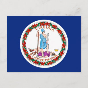 Virginia State Flag Design Postcard