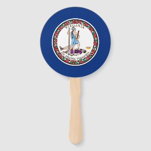 Virginia State Flag Hand Fan