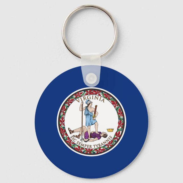 Virginia State Flag Key Ring (Front)