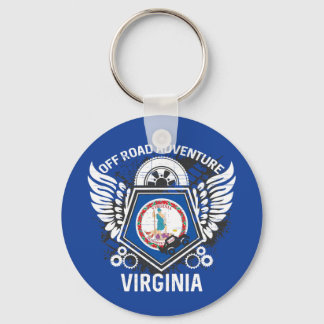 Virginia State Flag Off Road Adventure 4x4 Key Ring