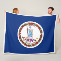 Virginia State Flag Print Patriotc