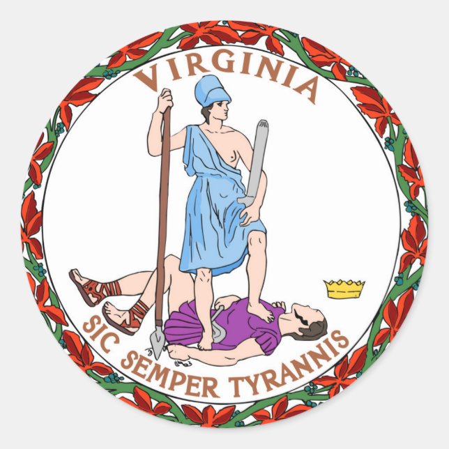 Virginia state flag seal united america country re (Front)