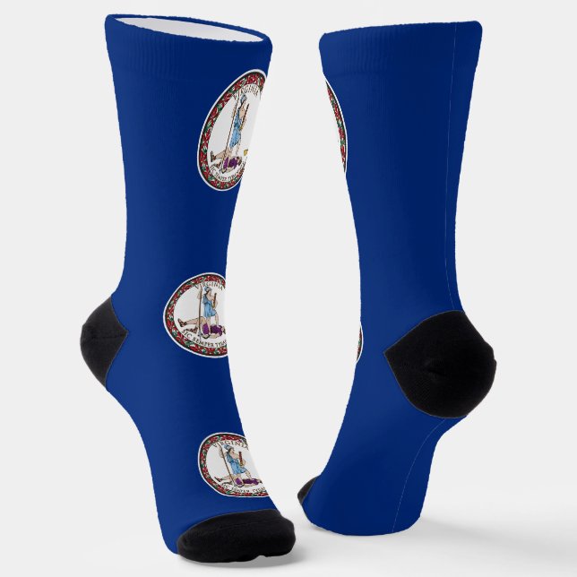 Virginia State Flag Socks (Angled)