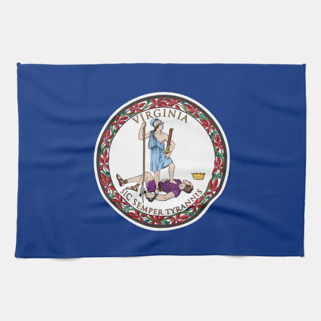 Virginia State Flag Tea Towel (Horizontal)