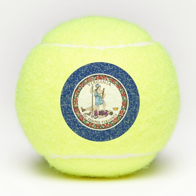 Virginia State Flag Tennis Balls (Front)