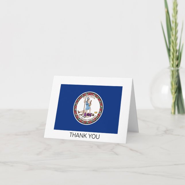 Virginia State Flag Thank You Card (Front)