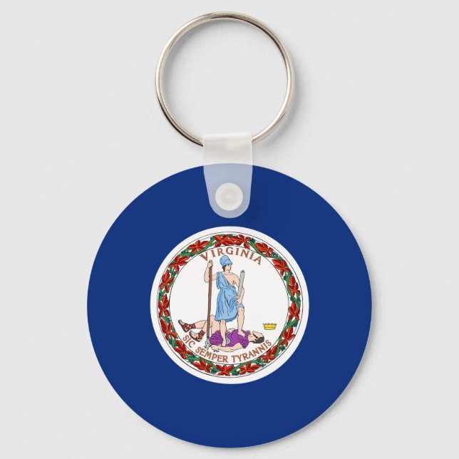 Virginia State Flag USA Key Ring (Front)