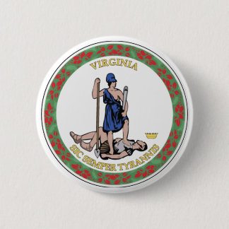 Virginia State Seal 6 Cm Round Badge
