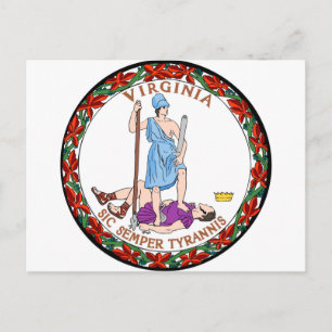 Virginia state seal.jpg postcard