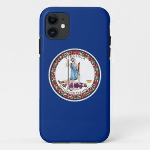 Virginia State Seal, The state flag of Virginia iPhone 11 Case