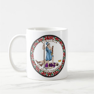 Virginia State Seal, The state flag of Virginia Coffee Mug
