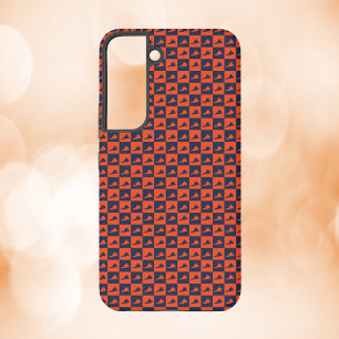 Virginia State Silhouette Blue Orange Geometric  Samsung Galaxy Case
