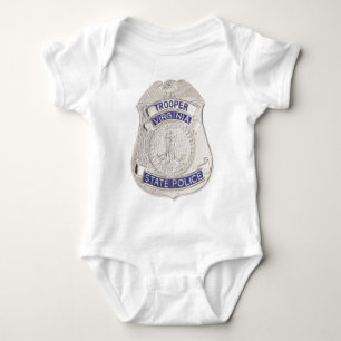 Virginia State Trooper Police Badge Baby Bodysuit
