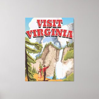 Virginia State vintage travel poster Canvas Print