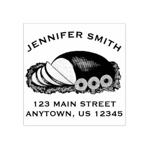 Virginia Style Glazed Country Ham Personalised Rubber Stamp